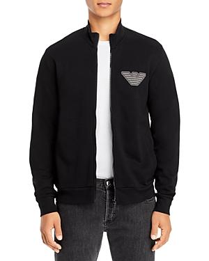 Armani Iconic Front Zip Logo Sweatshirt