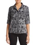 Billy T Cosmos Print Button Down Top