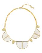 Charm & Chain Mother-of-pearl Statement Necklace, 17