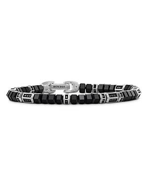 David Yurman Hex Bead Bracelet With Black Onyx Pave Black Diamonds