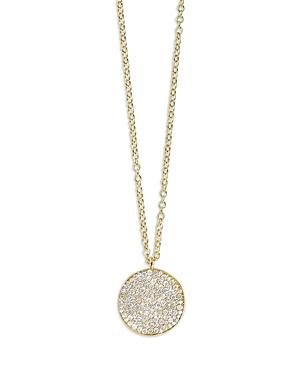 Ippolita 18k Yellow Gold Stardust Diamond Pave Medium Disc Pendant Necklace, 16-18