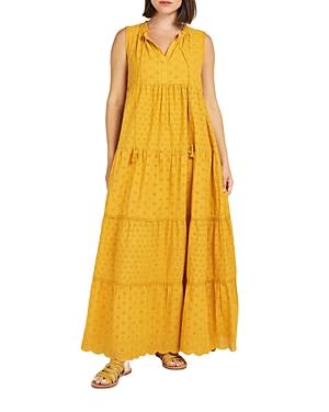 Daniel Rainn Floral Eyelet Maxi Dress