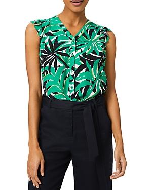 Hobbs London Laura Palm-print Top