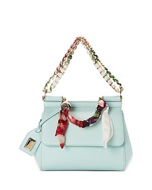 Dolce & Gabbana Silk And Leather Shoulder Bag