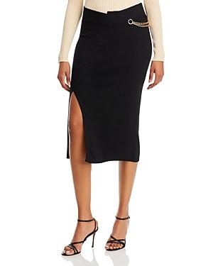 Fore Ribbed Chain Trim Skirt
