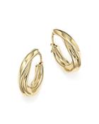 14k Yellow Gold Twisted Oval Drop Earrings - 100% Exclusive