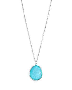 Ippolita Sterling Silver Wonderland Mother Of Pearl & Rock Crystal Harbour Doublet Large Pendant Necklace, 18
