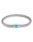 John Hardy Sterling Silver Classic Chain Extra Small Bracelet With Turquoise