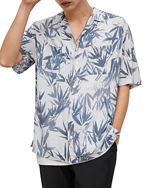 Allsaints Bambusa Short Sleeve Bamboo Leaf Print Shirt
