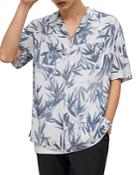 Allsaints Bambusa Short Sleeve Bamboo Leaf Print Shirt