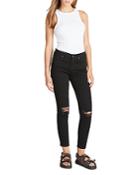 Vigoss Marley Mid Rise Destructed Skinny Jeans In Black (46% Off) Comparable Value $74