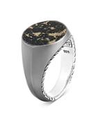 John Hardy Sterling Silver And Apache Gold Classic Chain Signet Ring