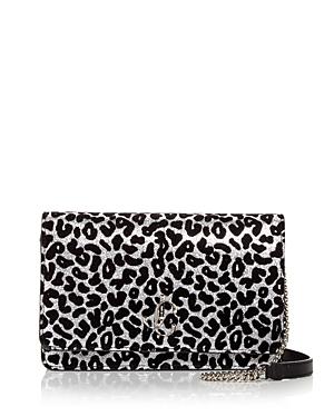 Jimmy Choo Palace Flocked Leopard Print Glitter Crossbody