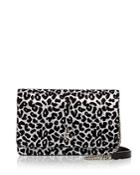 Jimmy Choo Palace Flocked Leopard Print Glitter Crossbody