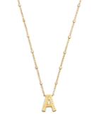 Kendra Scott Letter A Adjustable Pendant Necklace In 14k Gold Plated, 19