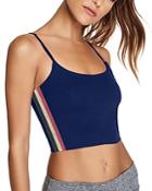 Spiritual Gangster Practice Track Stripe Cropped Camisole