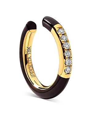 Ippolita 18k Yellow Gold Chimera Carnevale Stardust Diamond & Enamel Single Ear Cuff