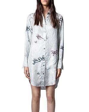 Zadig & Voltaire Paisley & Printed Button Down Shirt