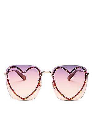 Marc Jacobs Women's Heart Square Sunglasses, 59mm