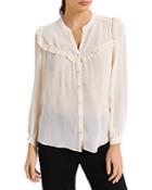 Gerard Darel Chade Ruffled Blouse