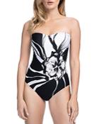 Gottex Midnight Rose Bandeau One Piece Swimsuit