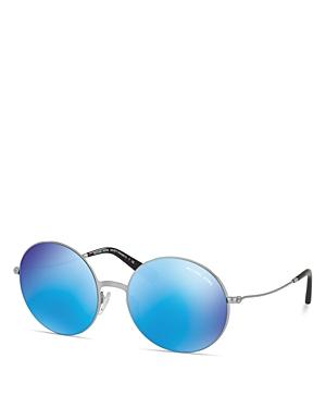 Michael Kors Mirrored Rimless Sunglasses, 55mm