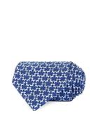 Salvatore Ferragamo Geometric Dog Print Silk Classic Tie
