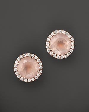 Dana Rebecca Designs 14k Rose Gold, Diamond, And Pink Quartz Anna Beth Earrings