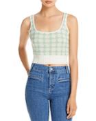 Lucy Paris Gingham Cropped Tank Top