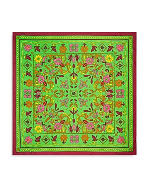 Tory Burch Green Splash Silk Square Scarf