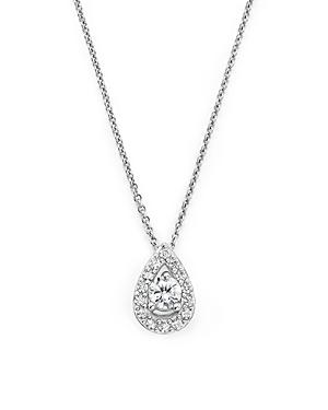 Diamond Teardrop Pendant Necklace In 14k White Gold, .20 Ct. T.w. - 100% Exclusive