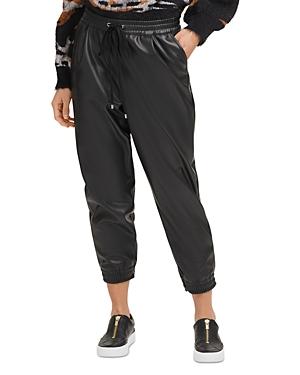Dkny Faux Leather Jogger Pants