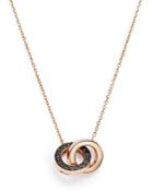 Bloomingdale's Black Diamond Linked Pendant Necklace In 14k Rose Gold, 0.09 Ct. T.w. - 100% Exclusive