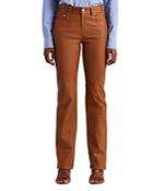 Lauren Ralph Lauren Leather Straight Leg Pants