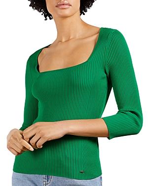 Ted Baker Square Neck Ribbed Top