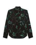 The Kooples Blurred Rose Print Regular Fit Button Down Shirt