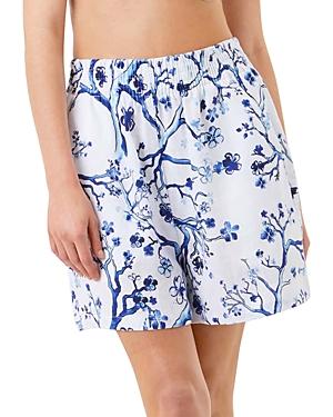Vilebrequin Cherry Blossom Linen Shorts Swim Cover Up