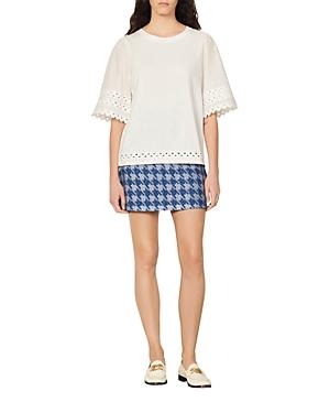 Sandro Belize Braided Trim Tee