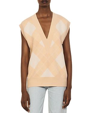 Sandro Flavio Plaid Sweater Vest