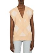 Sandro Flavio Plaid Sweater Vest