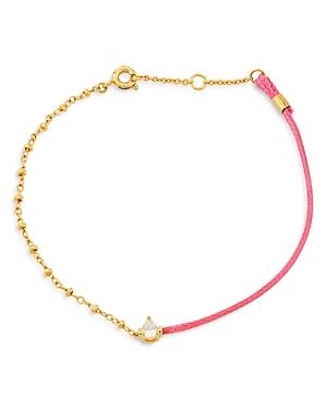 Ajoa By Nadri Half & Half Chain & Braided Cord Bracelet