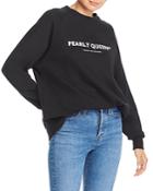 No Frills By Mother Of Pearl Oversized Pearly Queen Pullover Sweatshirt