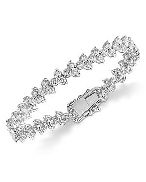 Bloomingdale's Diamond Trio Tennis Bracelet In 14k White Gold, 10.0 Ct. T.w. - 100% Exclusive