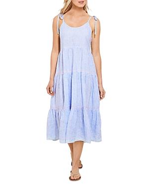 Vineyard Vines Pop Striped Linen Midi Dress