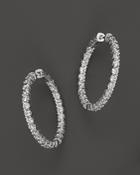 Diamond Inside-out Hoop Earrings In 14k White Gold, 4.0 Ct. T.w. - 100% Exclusive