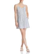 Aqua Striped Button-front Dress - 100% Exclusive