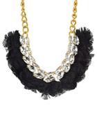 Kate Spade New York Crystal & Feather Statement Necklace, 16