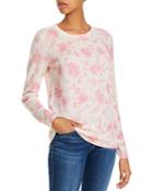 C By Bloomingdale's Cashmere Floral-print Sweater - 100% Exclusive