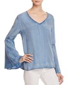 Scotch & Soda Bell Sleeve Chambray Top