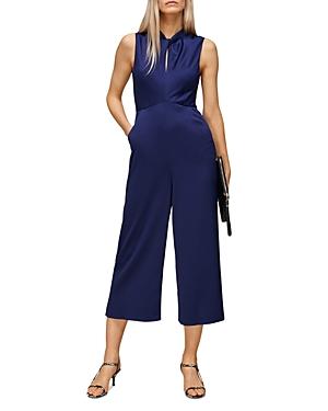 Whistles Cropped Satin Jumpsuit